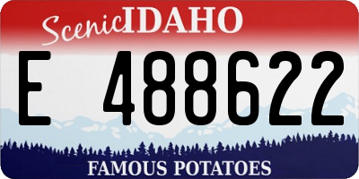 ID license plate E488622
