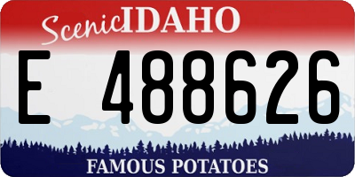 ID license plate E488626