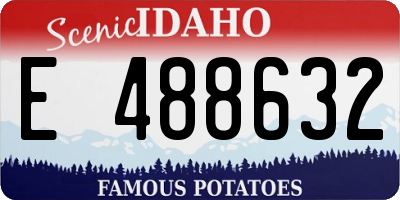 ID license plate E488632