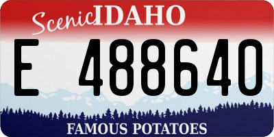 ID license plate E488640