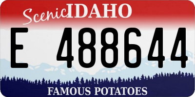 ID license plate E488644