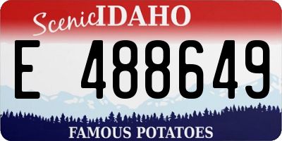 ID license plate E488649