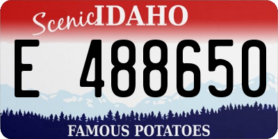 ID license plate E488650