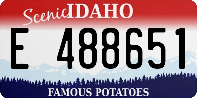 ID license plate E488651