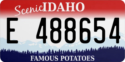 ID license plate E488654
