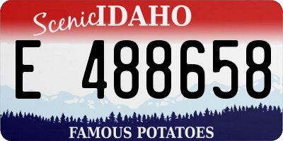 ID license plate E488658