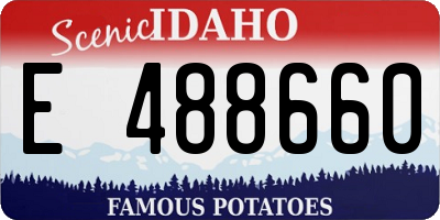 ID license plate E488660