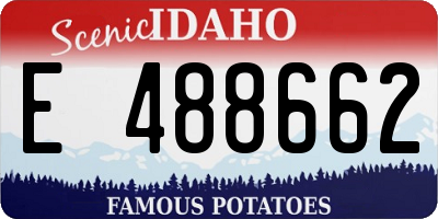 ID license plate E488662