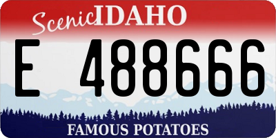 ID license plate E488666