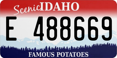 ID license plate E488669