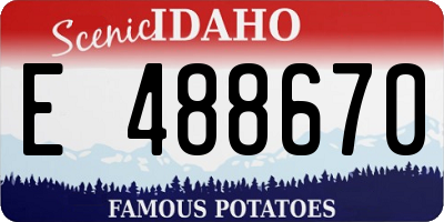 ID license plate E488670