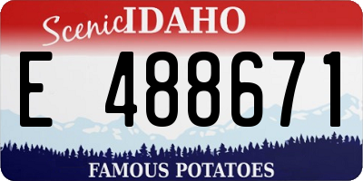 ID license plate E488671
