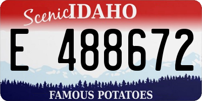 ID license plate E488672