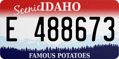 ID license plate E488673