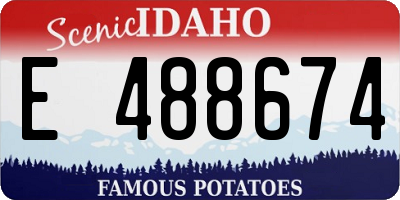 ID license plate E488674
