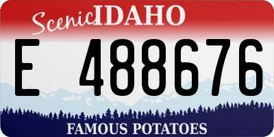 ID license plate E488676