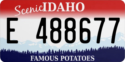 ID license plate E488677