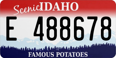 ID license plate E488678