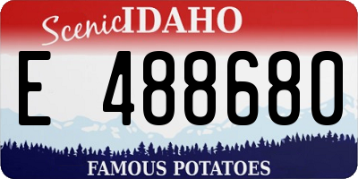ID license plate E488680