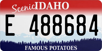 ID license plate E488684