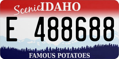ID license plate E488688