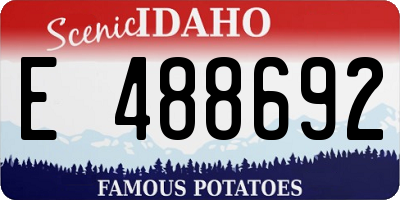 ID license plate E488692