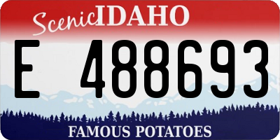 ID license plate E488693