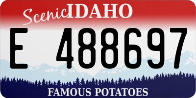 ID license plate E488697