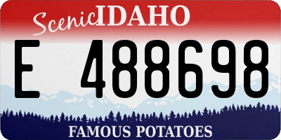 ID license plate E488698