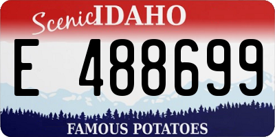 ID license plate E488699