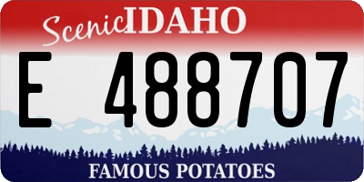 ID license plate E488707