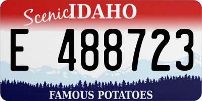 ID license plate E488723