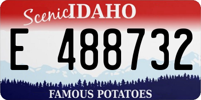 ID license plate E488732