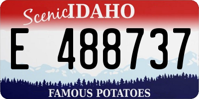 ID license plate E488737