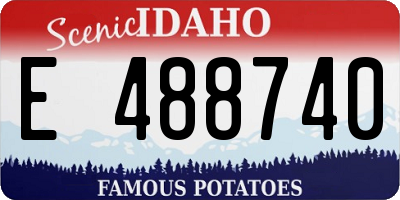 ID license plate E488740