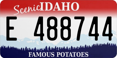 ID license plate E488744