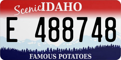 ID license plate E488748