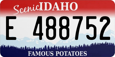 ID license plate E488752