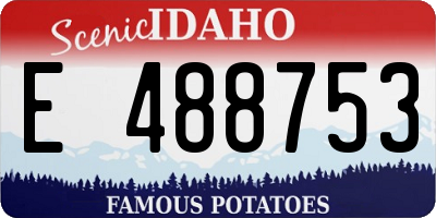 ID license plate E488753
