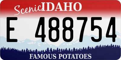 ID license plate E488754