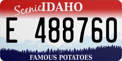 ID license plate E488760