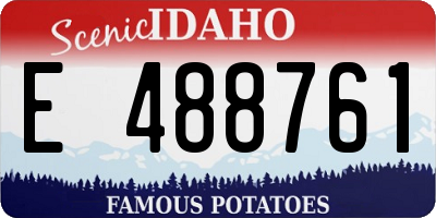ID license plate E488761