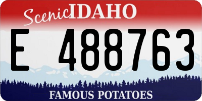 ID license plate E488763