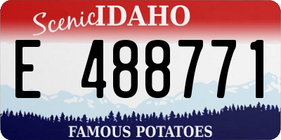 ID license plate E488771