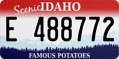 ID license plate E488772