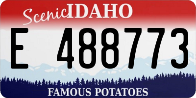 ID license plate E488773