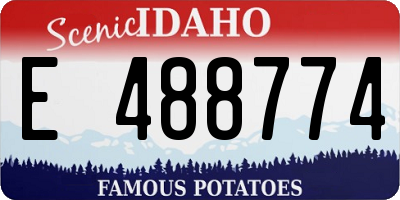 ID license plate E488774