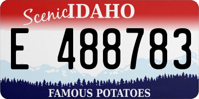 ID license plate E488783