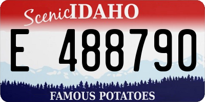 ID license plate E488790