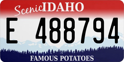 ID license plate E488794